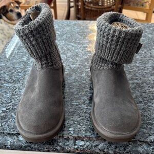 UGG Gray Knit Cuff Boots S: 8